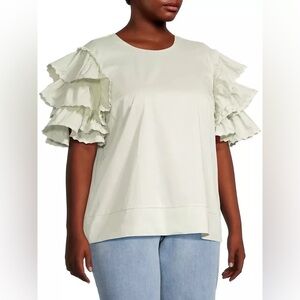 Harshman | Juliette Blouse in Soft Green size 3x NWT